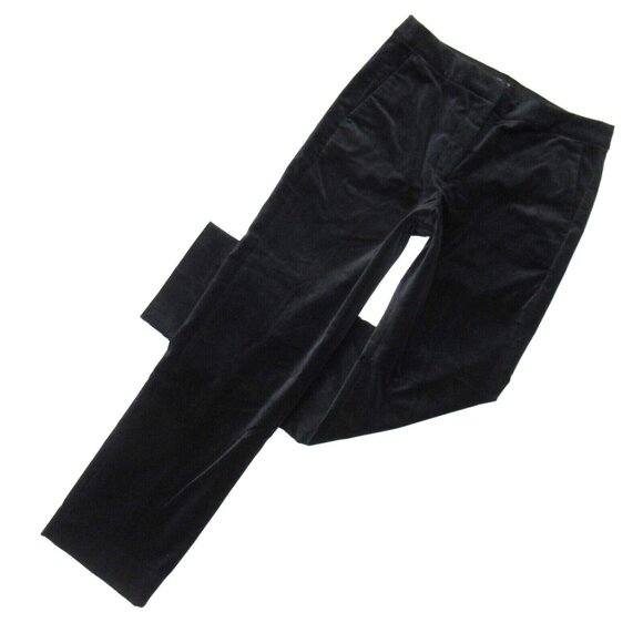 NWT J.Crew Full-length Kate Straight-leg Pant in Black Stretch Velvet 4